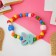 Bracelet Children's "chosen" bunny sleepy on a rainbow, color mix