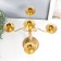 Summary Metal for 5 candles "Provence" gold 32x32x32 cm