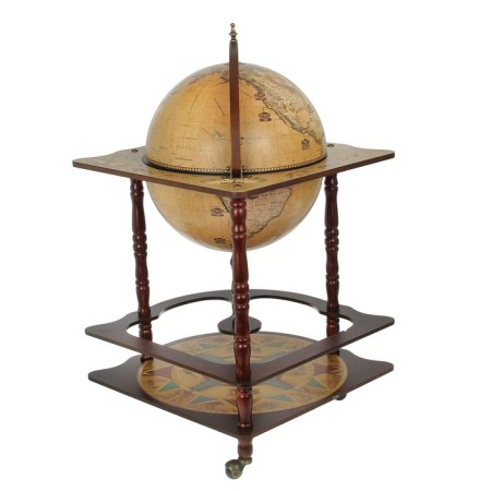 Globe bar decorative corner "Capombo map" 91x53x53 cm-5