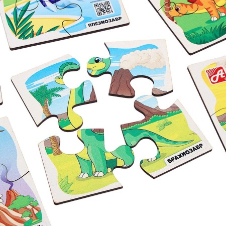 Set of puzzles "Dinosaurs"-2
