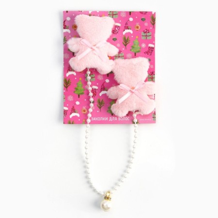 Hair clips New Year "holiday", for the New Year, set 2 pcs, 5.5 x 5 cm-1