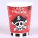 A single -single paper glass "Pirate", 250 ml, set 6 pcs