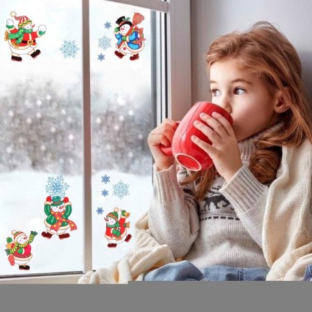 Stickers on the windows "New Year" snowmen, 41 x 29 cm-2