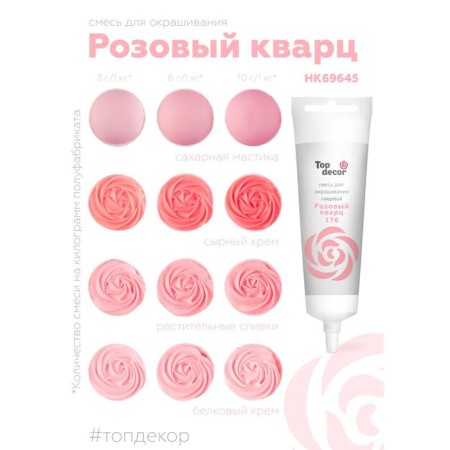Top Decor food dye gel "pink quartz", 100 g-2