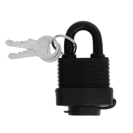 Lockland hinged lock, 30 mm, moisture -proof, short handle, 2 keys, black color-2