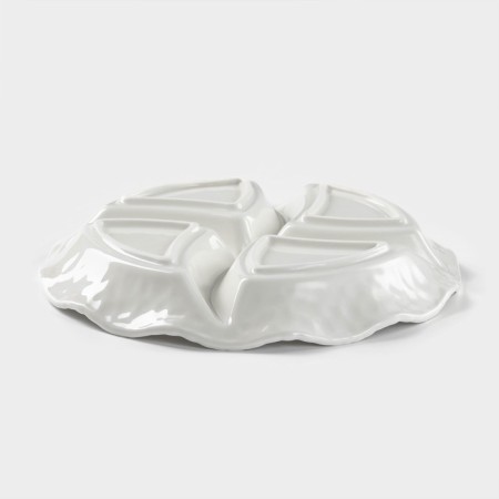 Menzhitsa ceramic 4 cells "Airiousness", 19 × 3 cm, white color-2