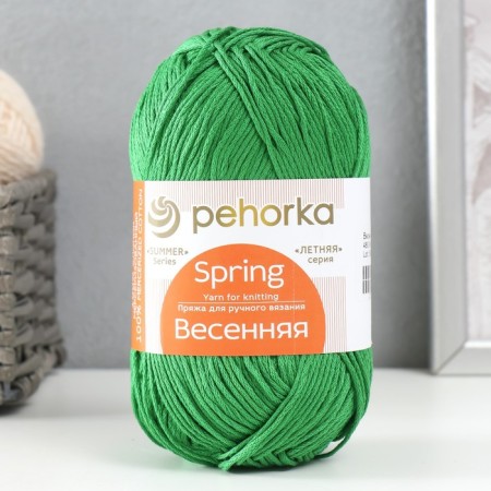 Yarn "Spring" 100% Mercerized cotton 250m/100g (480-yard. Zelen)