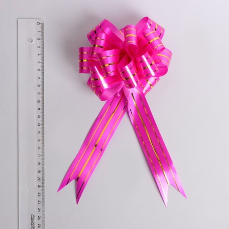 Bant-Shar No. 3 Three gold stripes, bright pink-1