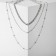 Necklace "chain" thread with beads, color silver, 50 cm