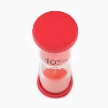 Happy Time sand clock, 10 minutes, 4 x 11 cm, red-1