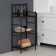 Roster 3-tier floor, 43 × 26 × 93.5 cm, black color