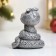 Figure "Snake-housewife" 8.5x7x7cm, silver