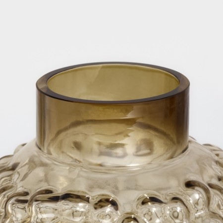 Vase for flowers "Malva" from dark transparent glass 20 x 18 x 18 cm-2
