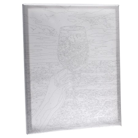 Picture on numbers on canvas with a subframe “Visualize. Ocean ", 40 x 50 cm-1