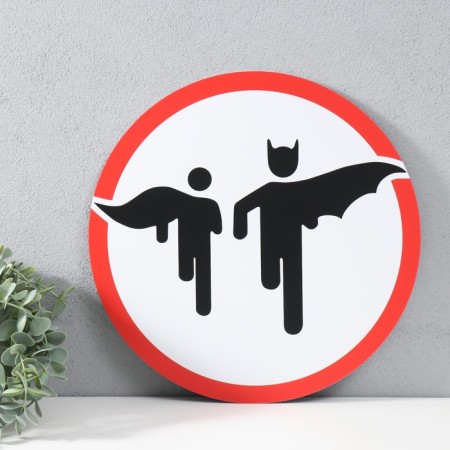 Decorative sign (poster) "Batman and Robin" 32x32 cm, plastic-3