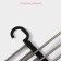 Hanger - an organizer for trousers sliding shares, 30 × 18 × 12.5 cm, 5 spokes, black color