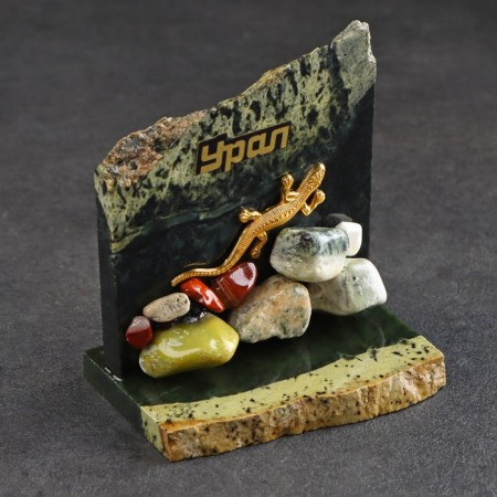 Souvenir-Skol "Lizard", with stones, small, mix-12