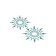 Set of stickers Breast & Pubic Jewelry Green and Blue Crystals, 3 pcs.