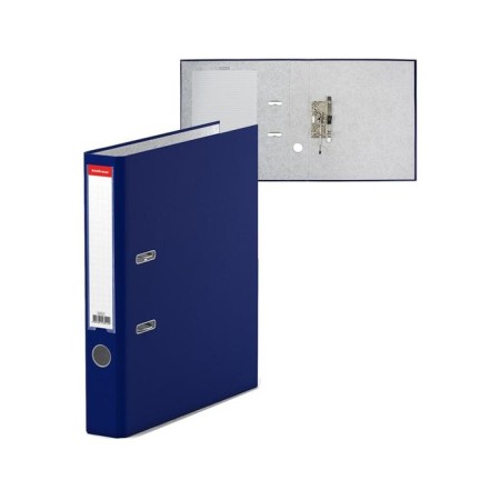 A4, 50 mm registrar, Erichkrause Granite, assembled, plastic pocket, blue, capacity of 350 sheets