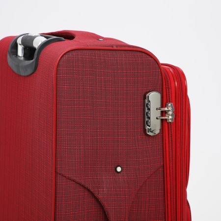 Big suitcase 28 ", a lightning department, code castle, 4 wheels, 2 outer pockets, red color-4