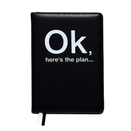 Leduced Diary A5, 160 sheets, Devente.message.ok, hard cover of artificial leather, lies, block 70 g/m2