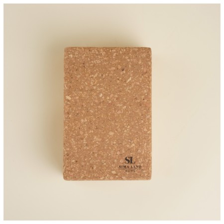 Sima-Land Home yoga block, 14.5x22.5x7.5 cm, cork-3