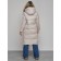 Coat insulated winter female, size 50, light-gray color