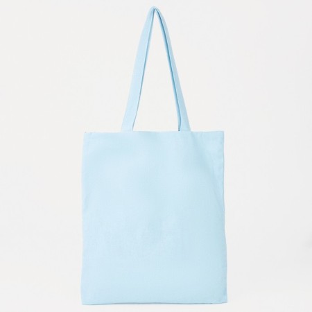 The shoper bag is bilateral, without fastening, outer pocket, blue color-1