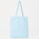 The shoper bag is bilateral, without fastening, outer pocket, blue color