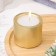 Candle "Cylinder" in a candlestick of gypsum is small, 5x3.5cm, gold