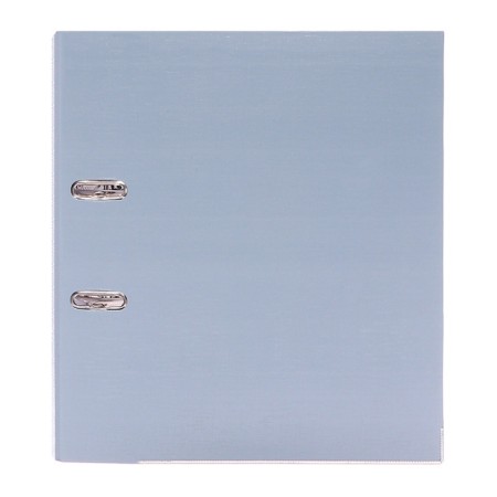 A4, 75 mm registrar, calligrata, PVC, metal edging, pocket for the spine, collected, gray-10
