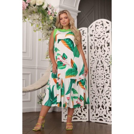 Women's dress, size 52, white color-1