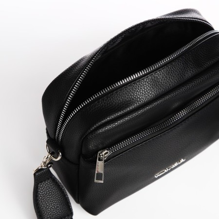 Women's bag over the shoulder Textura, small size, black color-8