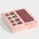 Box for 8 sweets and chocolate with cells, confectionery packaging, “pink flowers” ​​18 x 18 x 4 cm