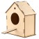 Wooden birdhouse - bird feeder, closed