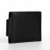 Male purse on a magnet, department for bills, cards, coins, black color