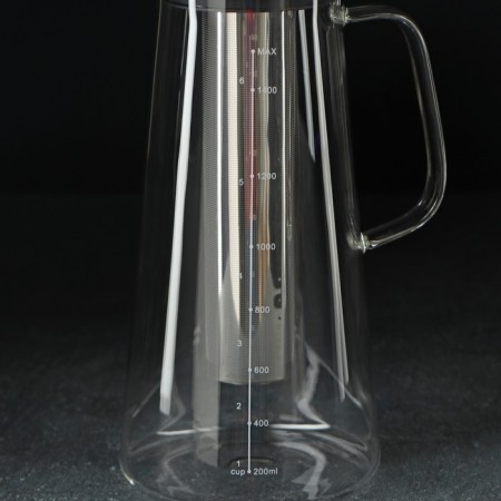 Glass jug for brewing coffee and tea "Fito", 1.5 liters-1