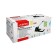 The hole is powerful for 150 sheets, Devente Stripe, metal, with a ruler and a mark of the center, black