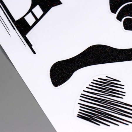 Sticker Plastic Black Black "Girl in a magnificent dress" Squeezes 50x70 cm-1