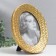 Photo frame Polystone 10x15 cm "Rommboid weaving" golden 14.5x19 cm