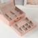 Casket to the leatherette for jewelry "Case. Chess" Pink 17.5x24x9 cm