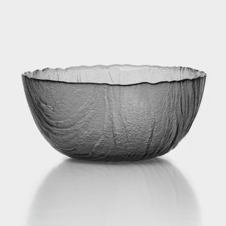 Glass salad "volcano", d = 13 cm, graphite