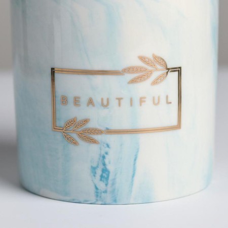 Ceramic glass with embossing, "beauty", 10 x 10 cm-5