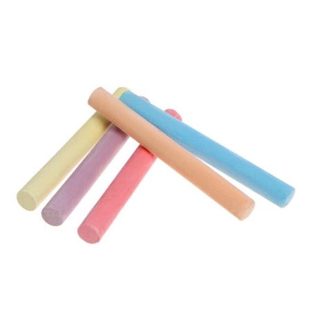 School -colored chalk, set of 5 colors, round, in a cardboard box-1