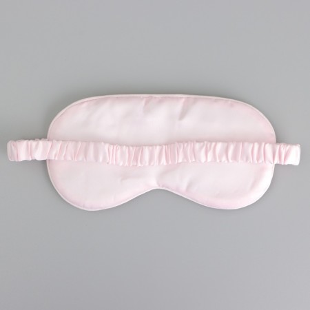 Silk mask for sleeping "marble", 20 x 9 cm, white color-2