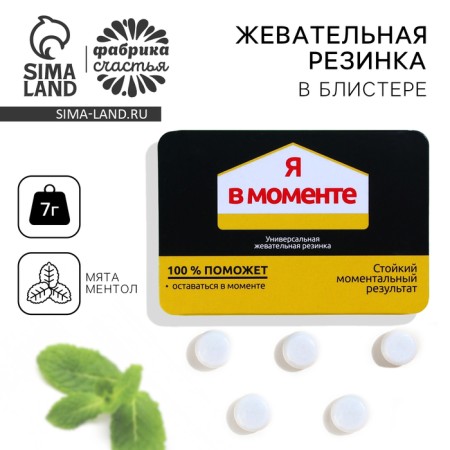 Chewing gum "I am in the moment" in Blister, 7 g.