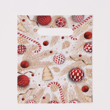 Package "Red Balls", polyethylene with a cut pen, 19 x 25 cm, 30 μm
