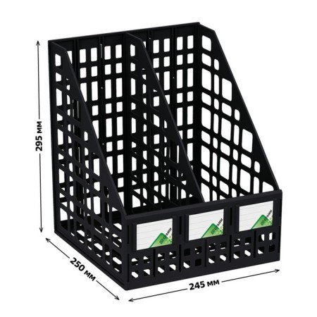 Papers tray "Istanm", sifte, vertical, 2 departments, black-1