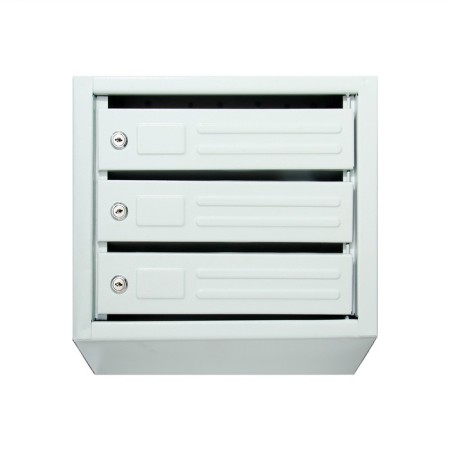 Mailing box multi -sectional, 3 sections, with the back wall, gray, Mix door-1