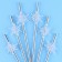 The tubes for the cocktail "Snowflakes", corners, in a set of 6 pieces, silver